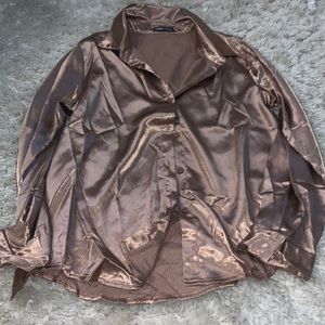 oversized silky blouse